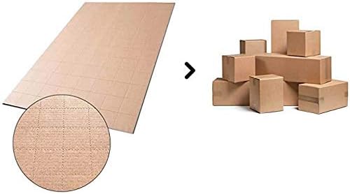 JustFoldMe Cardboard Sheets for Shipping Postal Packing Boxes | Perforated Carton Sheets for Custom Made DIY Small Medium cardbord Boxes in Multiple Dimensions 2 4 6 8 inch | Pack of 10 Brown Sheets