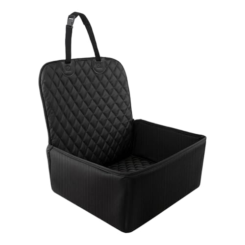Seggiolino auto per cani extra stabile, robusto, seggiolino auto per cani di piccola e media taglia, impermeabile per sedili posteriori e anteriori (nero, 50 x 41 x 24 cm)