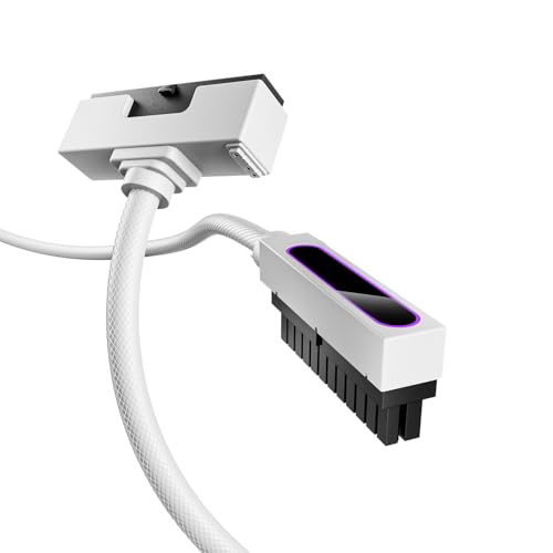 Image of AsiaHorse Hydrus-24PIN PC PSU Extension Cable ARGB LED, Copper Wire Motherboard Power Extension Cable Integrated Design, 2000W Power (Whole Set), PC Power Cord for Cable Management Right Out