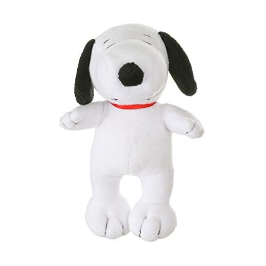 Peanuts for Pets Snoopy Figure Classic Plush Squeaker Dog Toy, 6 Inch Small | White Plush Dog Toy for All Dogs, Officially Licensed Peanuts Product | Small Plush Fabric Squeaky Dog Toy (FF13320)