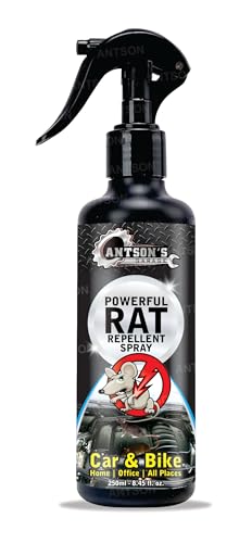 Image of Antson 250 ml Rat Repellent for Car, No Entry Rat Repellent for Cars Highly Effective Easy to Use, Odour Free Rodent Repellent for Cars, Bike, Home, Office, (Rat Killer)