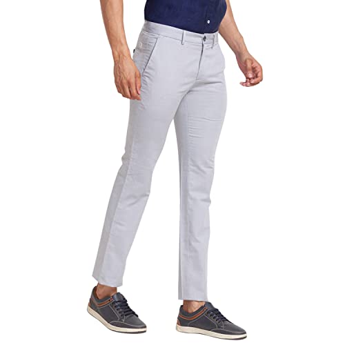 Image of Colorplus Men's Poly Cotton Blend Yarn Dyed Pattern Contemporary Fit Flat Front Casual Trouser