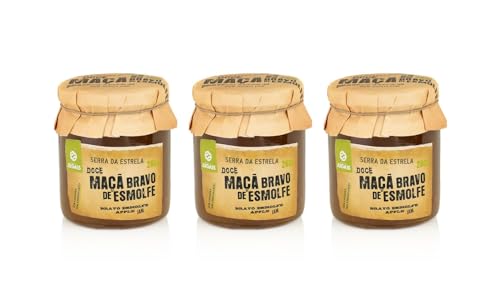 Mermelada de Manzanas Bravo de Esmolfe - Pack de 3 Frascos de 280g - Sabor Clásico e Irresistible - Ideal para Postres y Desayunos - Sin Conservantes ni Colorantes - Producto Gourmet Origen Portugués