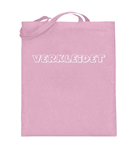 Sac en toile de jute à longues anses rose clair pour déguisement de carnaval 42cm