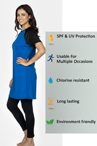 Image of ANJOR Swimming Tights & Long Half Sleeves Tshirt for Women