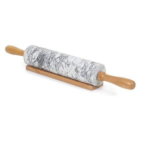 Homiu Marble Rolling Pin with Stand Cover