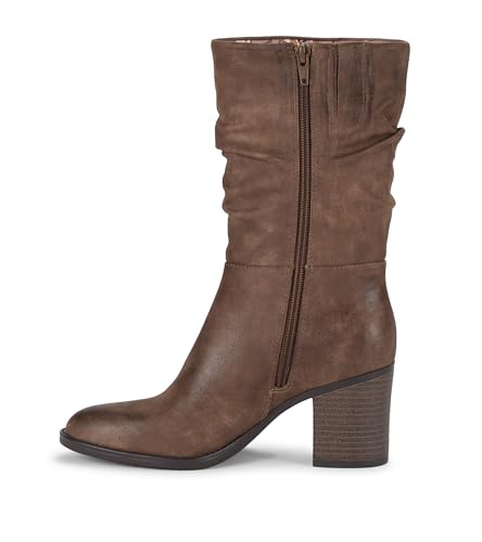 BareTraps Womens Raz Zipper Faux Suede Ankle Boots Taupe 10 Medium (B,M)3