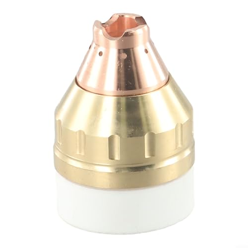 Cubierta protectora de boquilla de corte de plasma, 1 pieza de cobre de cromo y circonio, cubierta de punta de cerámica para soplete de corte de plasma de aire, antisalpicaduras y