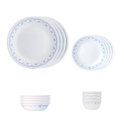 Image of Corelle Livingware 16 Pc Nuclear Family Set Katori - Morning Blue