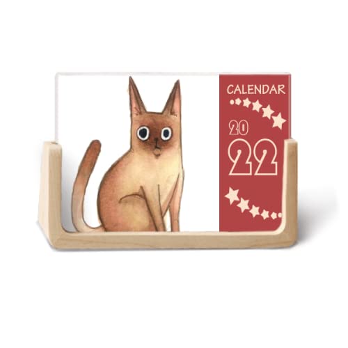 Calendrier de bureau 2022 Miaoji chat siamois pour organiser son temps sans oublier un rendez-vous