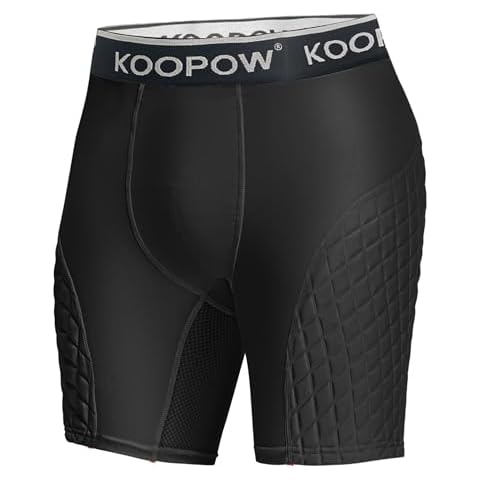 KOOPOW Youth Baseball Sliding Shorts with Cup Pocket for Baseball, Football, Lacrosse, Hockey,Black-L Cover