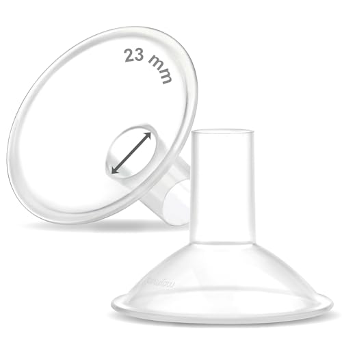 Image of Maymom MyFit Crater Series 23mm Two-Piece Design Small Breastshield Compatible with Medela Breast Pump Parts; Replace Medela Shields; Fit Flex Connector; 2pc