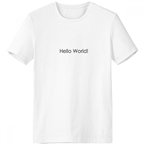 T-shirt Crew-Neck blanc pour homme avec motif de programmation informatique en taille XL