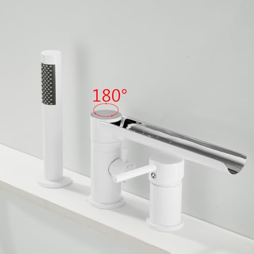 Robinet cascade noir anti-traces pour baignoire à poignée unique