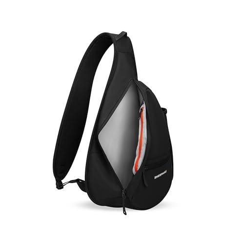 Image of Sherpani Esprit, Sling Backpack, 10L Travel Bag, Right-Handed Shoulder Sling Purse, Crossbody Backpack, Travel Gifts, RFID Protection (Black Raven)