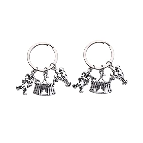 OATIPHO 2 Piezas Llaveros Metálicos Colgante Novedad Artilugio Felpa Accesorios Asiento Alfiler Anillos Mosquetón Grande Billetera Llavero Llaveros Creativos Llaveros Adornos Silver