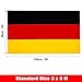GUIFIER Germany Flag 3x5 Ft - German National Flag - Germany Flags Banner Vivid Color Fade Proof with Brass Grommets for Party Bar Decoration, Football World Cup Euro Olympic National Day