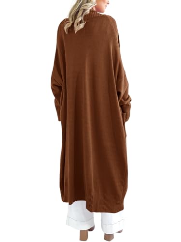 Image of Danedvi Womens Long Cardigan Sweaters 2026 Spring Chunky Knit Oversized Slouchy Open Front Warm Coats with Pockets