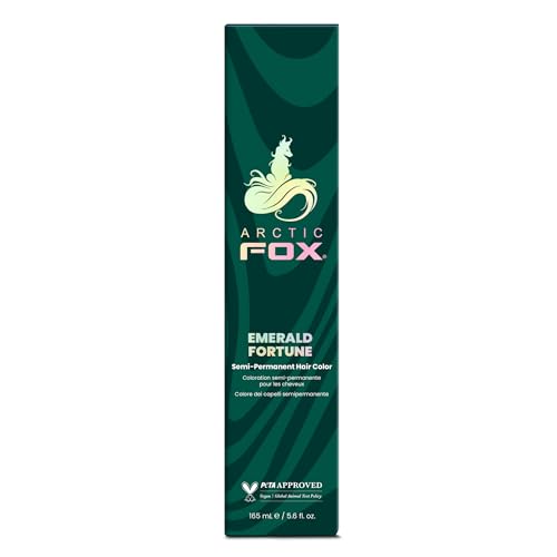 ARCTIC FOX 100% Vegan & Cruelty Free Vibrant Semi Permanent Hair Colour Dye - Emerald Fortune 165 ml e