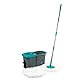 Beldray Antibac Spin Mop - String Mop mit Eimer, Dual Compartment Mop Eimer, Sauberes & Schmutziges Wasser, 2 Griffe für einfache Manövrierbarkeit, Pedalaktivierte Schleuderfunktion, Nachfüllmoppkopf