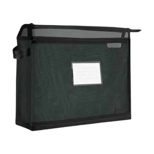 メッシュファイルフォルダー ペーパーストレージバッグ 多目的ハンドバッグ レシートペーパーホルダー メッシュジッパーポーチ ペーパーノート紙幣用 13.25x2.35x11.4インチ