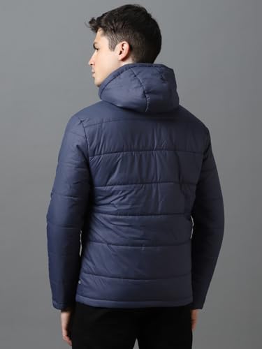 Image of Urbano Fashion Men's Full Sleeve Zippered Hooded Neck Puffer Jacket