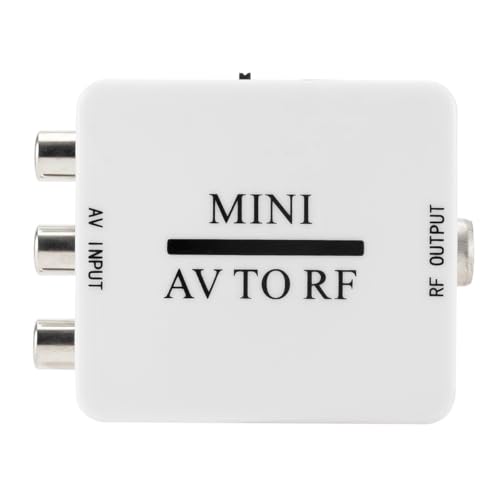 Nicear Bidirektionaler RCA/Composite AV-zu-RF-Modulator-Konverter AV2-Adapter PAL/NTSC/SECAM Zu PAL/NTSC-TV-System, Kompatibel Mit DVD/VCR/PS/Projektor (weiß, Plug and Play)