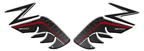 Adhésif effet 3D protection Z900 résiné anti-pluie protections latérales rouge