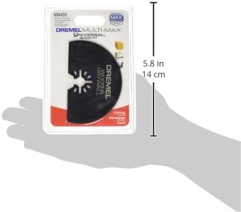 Dremel MM450 Multi-Max Half Moon Oscillating Saw Blade- Oscillating Tool Accessory- Perfect for Cutting Wood and Drywall- Universal Quick-Fit , Black