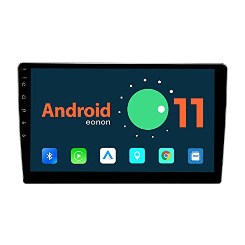 Upgrade Version-2022 Android 11 Car Stereo, Eonon 10.1 Inch Double Din IPS Display Car Radio with Bluetooth 5.0, Built-in CarPlay & Android Auto/DSP, Support Custom UI/Fast Boot/Backup Camera-R03