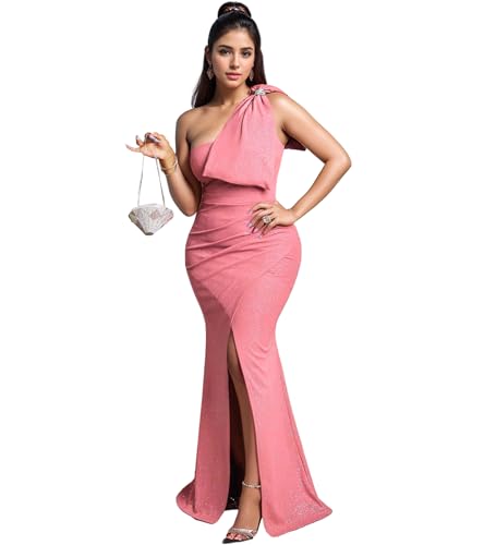 Image of Jigfar Women Sexy Elegant Rhinestone Mesh See Through Party Club Night Split Bodycon Formal Maxi Dress