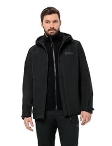 Jack Wolfskin Herren Taubenberg 3in1 Jkt M, Schwarz, 4XL EU
