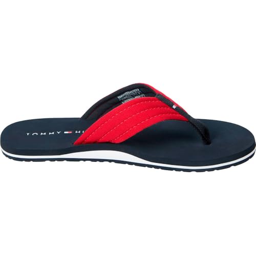 Tommy Hilfiger Herren Flip Flops Nyc Beach Sandal mit Logo, Rot (Primary Red), 44