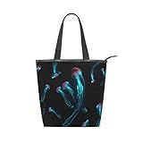 ✔ BOLSO DE MANO DE ALTA CALIDAD: está hecho de material de lona de alta calidad, el lado del bolso está decorado con cuero y la parte superior con cremallera, fácil de abrir y cerrar, que es fuerte y duradero.