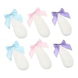 Healeved 3 Pares De Pinzas Para El Pelo Con Orejas De Conejo De Peluche Lazos Para El Pelo Para Niñas Pequeñas Lazos Para El Pelo De Cerdito Con Tutú Rosa Accesorios Para El Pelo Para