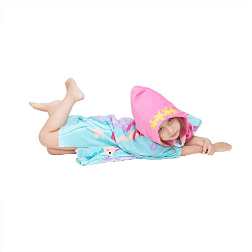Gealaek 100% Cotton Hooded Towel For Toddlers 2-6 Years Boys Girls Kids Bath Pool Beach Towel Soft Absorbent Beach Poncho Little Mermaid thumb #6