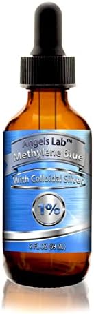 New Methylene Blue 1% Wtih Colloidal Silver Angels Lab |USP-Grade Methylthioninium Chloride Liquid | High Purity Dietary Supplement for Brain Function & Cognitive Health |2oz Glass Dropper Bottle…