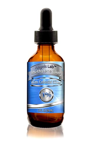 New Methylene Blue 1% Wtih Colloidal Silver Angels Lab |Usp-Grade Methylthioninium Chloride Liquid | High Purity Dietary Supplement For Brain Function & Cognitive Health |2Oz Glass Dropper Bottle… #TOP23