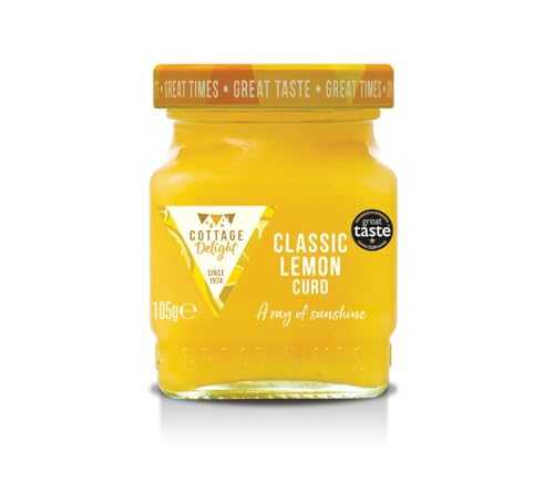 Cottage Delight Classic Lemon Curd, traditionelle englische Zitronencreme, fruchtig & cremig, handgemachter Aufstrich für Frühstück, Desserts & Scones, britische Spezialität für Feinschmecker