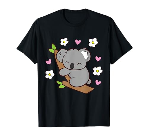 Koala Cute Koala Bear With Flowers Australia Koala T-Shirt