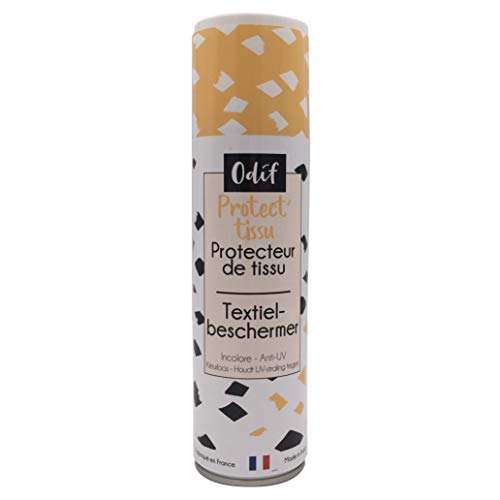 Odif – Protector de tela – Protector e impermeabilizante para tela – Transparente y anti UV – Fabricado en Francia sin ácido – Spray (250 ml)