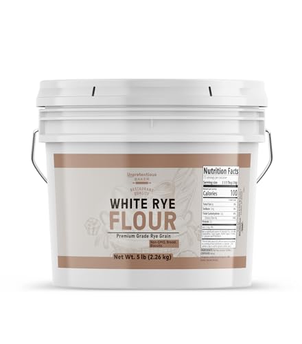 Unpretentious Baker White Rye Flour, Non-GMO, Bread, Biscuits & Baked Goods (1 Gallon)