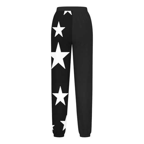 Teen Girls Baggy Stars Printed Jogger Pants Summer Loose Elastic Waist Sweatpants with Pockets for Kids 3-14Years3