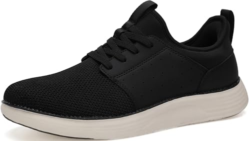 Image of YOLARK Men Casual Dress Shoes Fashion Sneakers Lightweight Breathable Laceless Walking Shoes Gym Tennis Athletic
