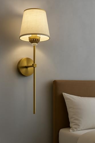 Image of Premium Gold Finish Wall Lamp (with Bulb) Lamp for Bedroom, Living Room, Restaurants, Dining, Coffee Shop, Home Etc. (Pack of 1)