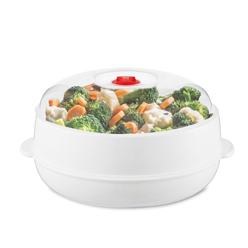 Microwave Steamer - Plastic Vegetable Steamer with Lid, BPA Free, Cookware,...
