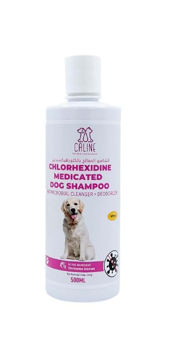 Chlor hexidine Dog Shampoo, 500ml, Medicated Formula for Skin Cleansing and Odor Control