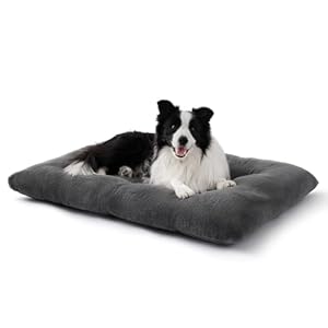 BEDSURE Hundebett Waschbar Extra Groß - XL Hundekissen Bett Beruhigende Hundematratze mit Rutschfestem Boden, Hund Angst Kissen für Sehr Große Haustiere, Grau, 104x69x8cm