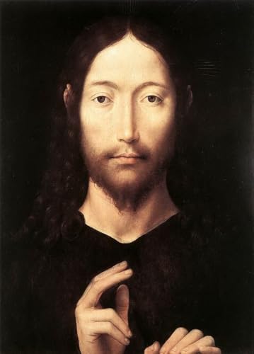 Tableau Hans Memling Le Christ bénissant peinture huile sur toile académique