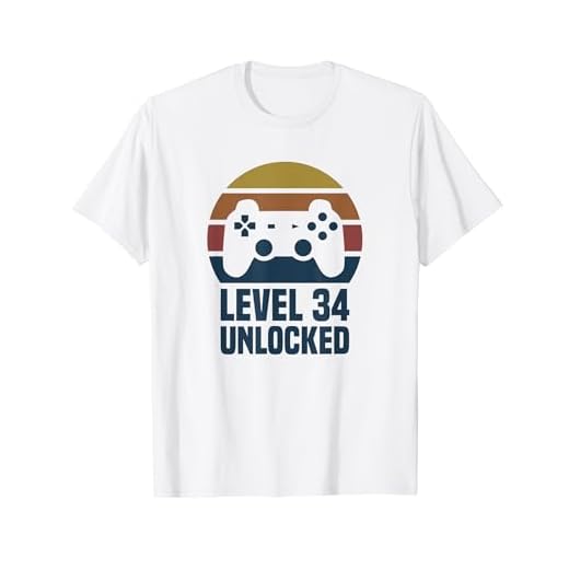 Level 34 Unlocked 34º Cumpleaños 34 Años Videojuego Camiseta